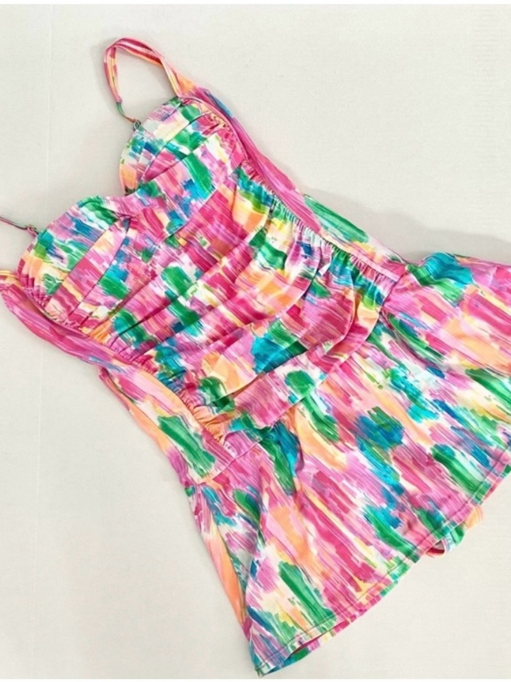 VENUS Multicolor Pink Green Blue Swimsuit